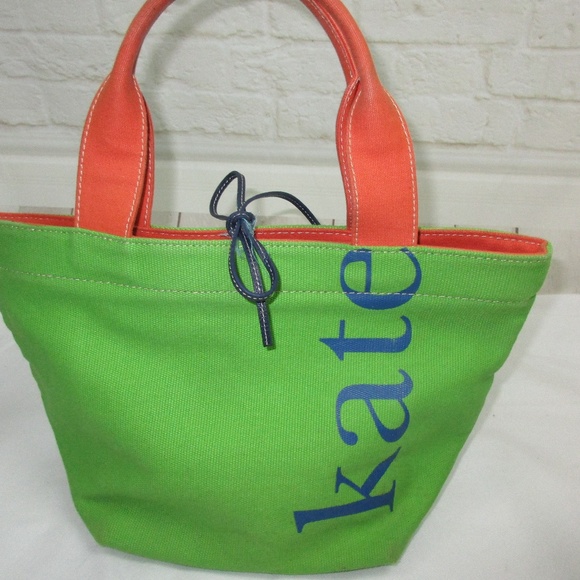 kate spade Handbags - Kate Spade Medium Size Green Canvas Bag